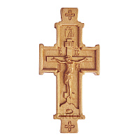 Крест параманный деревянный, резной, 3,7х8 см