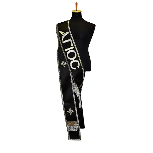 Орарь протодиаконский двойной, атласный шелк фото 2