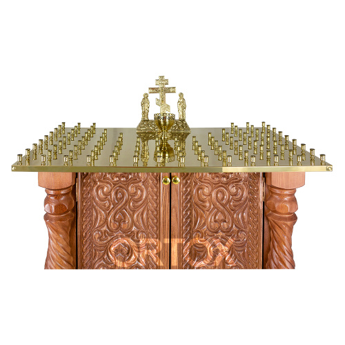 Панихидный стол на 100 свечей "Костромской", светлый, 85х50 см, резьба фото 7