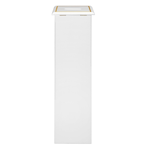 Ящик для пожертвований "Суздальский" белый с золотом (патина), напольный, прямой, 25х25х90 см фото 4