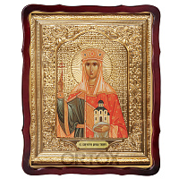 Икона большая храмовая благоверной Тамары, царицы Грузинской, фигурная рама
