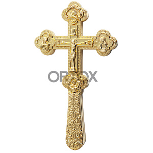 Крест требный латунный полированный, 12x21 см (латунь)