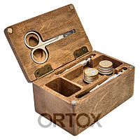 Крестильный ящик деревянный с наполнением, 12,5х8х6,5 см
