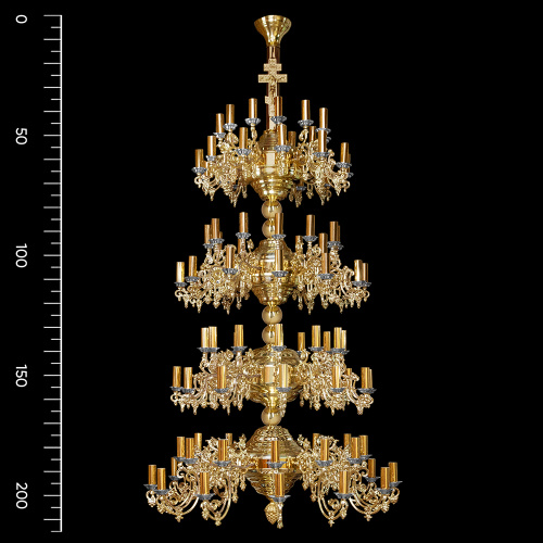 Паникадило "Фаворское" на 96 свечей, диаметр 107 см, высота 213 см фото 2