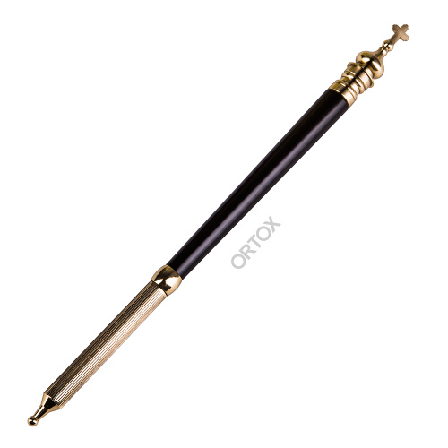 Стрючица латунная с эбонитовой ручкой, длина 22 см фото 2