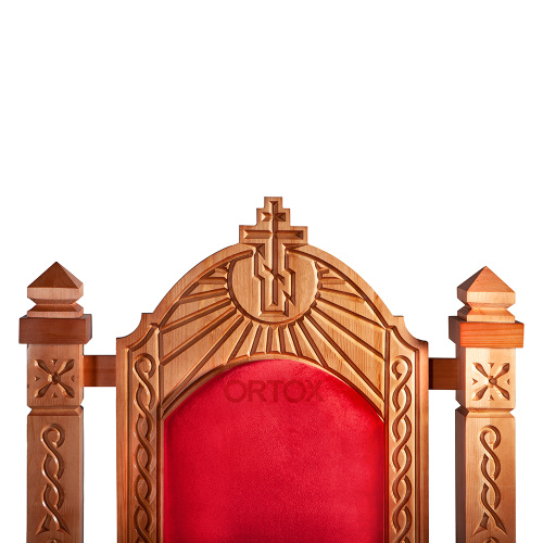 Архиерейский трон "Вятский" светлый, 78х72х150 см фото 7