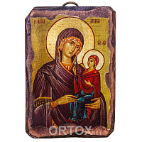 Икона праведной Анны, матери Пресвятой Богородицы, 6,5х9 см, под старину №1