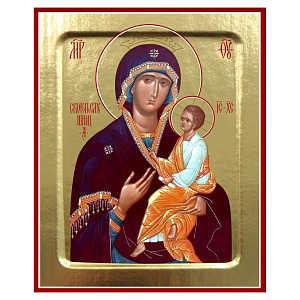Икона Божией Матери "Скоропослушница", на дереве, золочение (поталь), 12,5х16 см (лак)