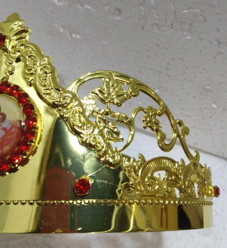 Венцы венчальные, пара, с камнями, высота 10 см, №2, У 55-0341 фото 11