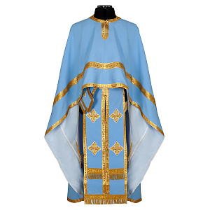 Иерейское облачение греческое голубое (размер 52, рост 180 см)
