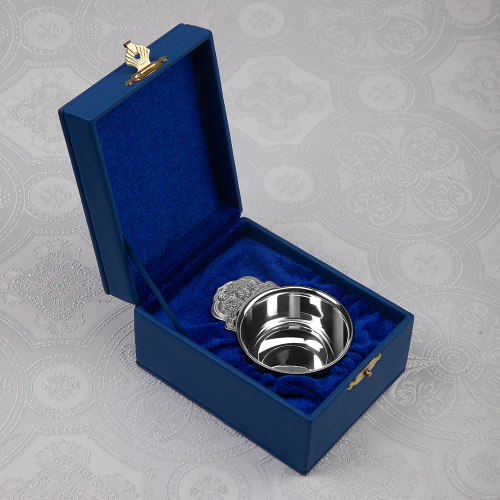 Ковш для запивки из ювелирного сплава в серебрении, Ø 6,5 см фото 6