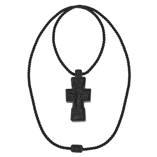 Нательный крест деревянный, 2,4х5 см, с гайтаном фото 4