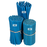 Свечи церковные воскосодержащие синие, 1 кг