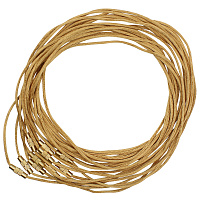 Гайтан шелковый золотой (замок закрутка), 60 см