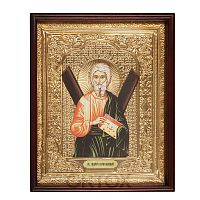 Икона большая храмовая апостола Андрея Первозванного, прямая рама