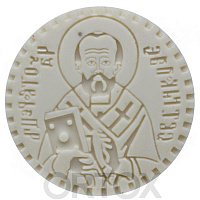 Печать для просфор с иконой "Свт. Николай Чудотворец", Ø 70 мм.
