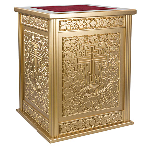 Облачение на престол "Суздальское" позолоченное, высота 105 (80х80х105 см красная ткань, краска)