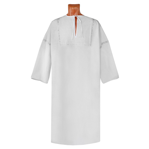 Рубашка для крещения мужская белая из плотной бязи, размер в ассортименте фото 5