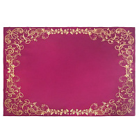 Плат для причастия бордовый с золотой вышивкой, хлопок, 75х70 см