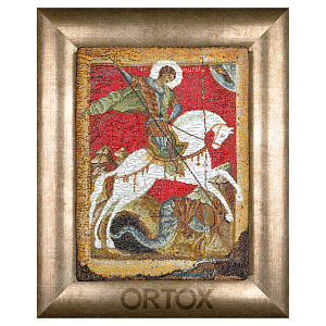 Набор для вышивания крестом "Икона великомученика Георгия Победоносца", 22х34 см (счетный крест)