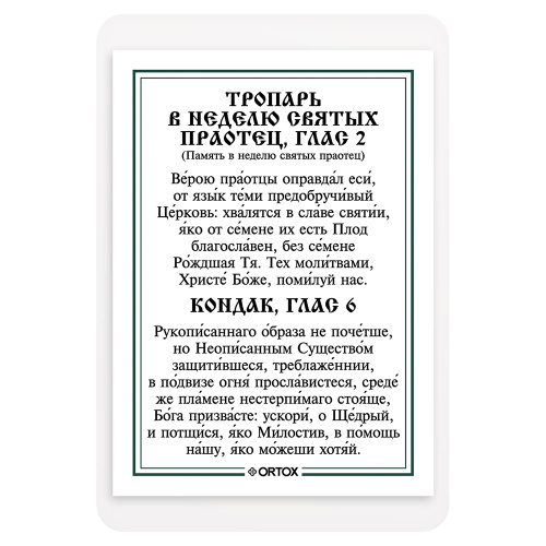 Икона праведной Лии, жены ветхозаветного патриарха Иакова, с тропарем, ламинированная, 6х8 см (упаковка 10 шт.) фото 3