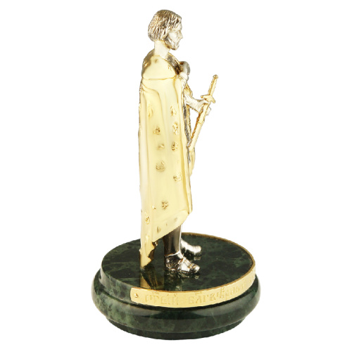 Скульптура "Александр Невский" из ювелирного сплава в позолоте и серебрении фото 3 Скульптура "Александр Невский" из ювелирного сплава в позолоте и серебрении фото 3