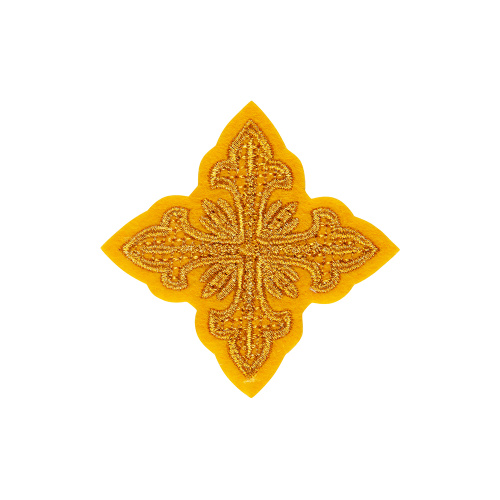 Крест на облачение пришивной желтый фото 2