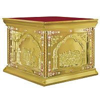 Облачение на престол "Золотые своды", эмаль, литье, (высота 107 см)