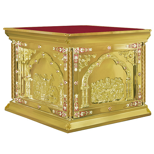 Облачение на престол "Золотые своды", эмаль, литье, (высота 107 см) Облачение на престол "Золотые своды", эмаль, литье, (высота 107 см)
