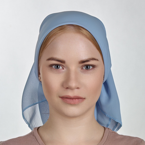 Платок, шифон, 75х75 см фото 3