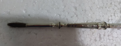 Купить стрючица из ювелирного сплава в серебрении, с запасными кисточками, длина 20,5 см, №3, у 29-1647 фото 3 Купить стрючица из ювелирного сплава в серебрении, с запасными кисточками, длина 20,5 см, №3, у 29-1647 фото 3