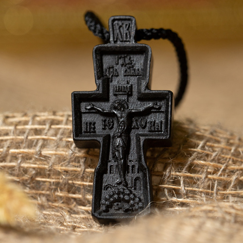 Нательный крест деревянный, 2,4х5 см, с гайтаном фото 7