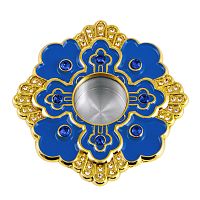 Мощевик врезной, цинковый сплав, эмаль, синие камни, Ø 54/17 мм