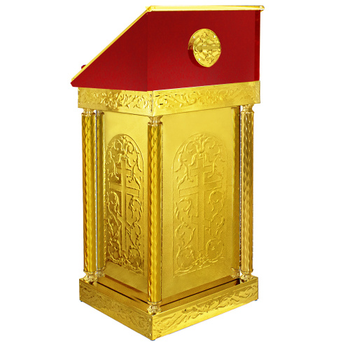 Аналой боковой "Иерусалимский", чеканка, 52х52х120 см фото 3 Аналой боковой "Иерусалимский", чеканка, 52х52х120 см фото 3