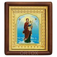 Икона Божией Матери "Благодатное Небо", 18х20 см, деревянный киот