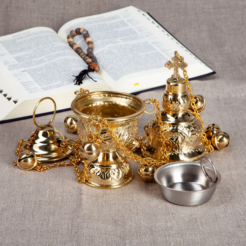 Кадило № 27, латунь, 11,3х24 см фото 3 Кадило № 27, латунь, 11,3х24 см фото 3