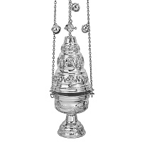 Кадило № 43, латунь, никелирование, 13х32 см