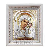 Икона Божией Матери "Казанская", 21х24 см, прямая багетная рамка