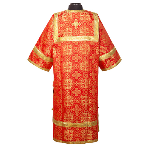 Стихарь алтарника детский, шелк "Горненский", красный с золотом фото 2 Стихарь алтарника детский, шелк "Горненский", красный с золотом фото 2