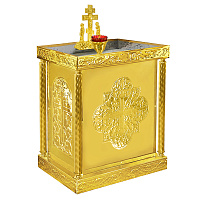 Панихидный стол песковой "Иерусалимский", колонны, чеканка, 88х50х90 см