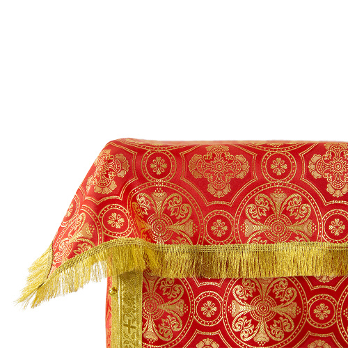 Облачение на престол с пеленой, шелк "Горненский", красное фото 3