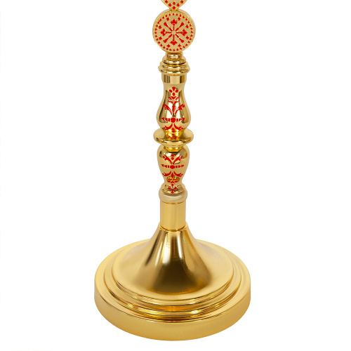 Семисвечник напрестольный, цинковый сплав, эмаль, камни, 59х60 см фото 5