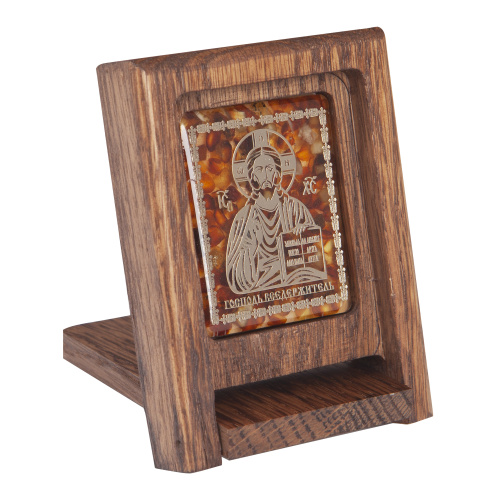 Складень деревянный с ликом "Господь Вседержитель", 8х6,3 см фото 2