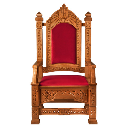 Архиерейский трон "Вятский", цвет "кипарис", 78х72х150 см фото 2