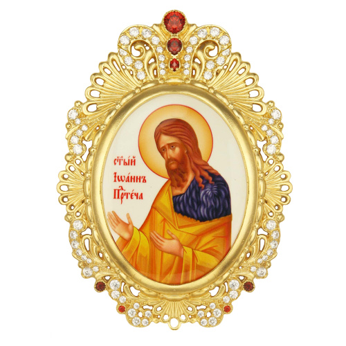 Икона на митру из ювелирного  сплава в позолоте фото 4