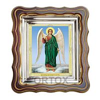 Икона Ангела Хранителя ростовая, 25х28 см, патинированная багетная рамка