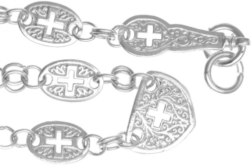 Серебряная цепь для наперсного креста (или панагии) фото 3