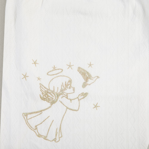 Платье для крещения молочного цвета, хлопок, размер в ассортименте фото 4