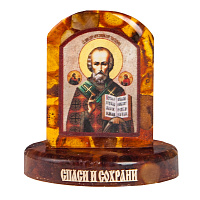 Икона настольная святителя Николая Чудотворца, 3,5х3,5 см
