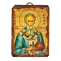 Икона святителя Артемия (Артемона), епископа Солунского (Селевкийского), 6,5х9 см, под старину